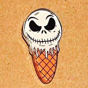 Disney Jack Skellington Ice Cream Acrylic Pin Halloween Town Collectible Trading